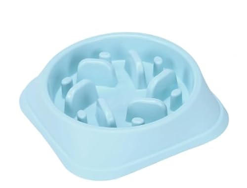 Hsyadazi 2 Stück Slow Feeder Hundenapf Set - 20.5cm Anti-Schlingnapf mit rutschfestem Boden für mittelgroße & große Hunde - Verlangsamt Fressgeschwindigkeit & beugt Blähungen vor (Blau und grün) von Hsyadazi