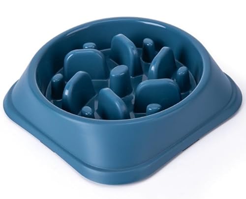 Hsyadazi 2 Stück Slow Feeder Hundenapf Set - 20.5cm Anti-Schlingnapf mit rutschfestem Boden für mittelgroße & große Hunde - Verlangsamt Fressgeschwindigkeit & beugt Blähungen vor (Dunkelblau und Rosa) von Hsyadazi