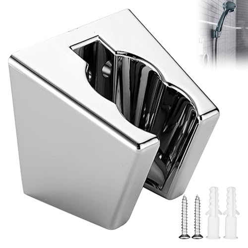 Hsyadazi Duschkopfhalter, Brausehalter aus Zinklegierung Silber, Handbrause Halterung mit Schrauben, Kompatibel mit den Meisten Duschen, Produktabmessungen L x B x H: 4,3 x 3 x 4,1 cm von Hsyadazi