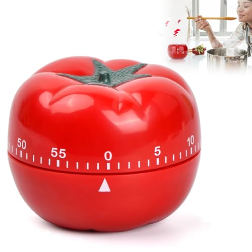 Hsyadazi Mechanischer Countdown-Stundenzähler, Tomaten-Cartoon Küchen-Timer, Fruit Timers, Mechanischer Timer zum Aufziehen with Hours and Minutes, zum Reading Cooking Lernen von Hsyadazi
