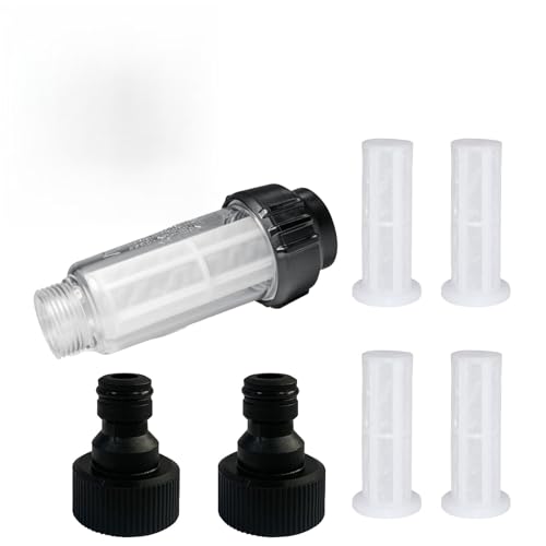 Hsyadazi Wasserfilter Gartenschlauch, 3/4 Zoll Universal-Vorfilter Set mit 4 Filtereinsätzen & 2 Schnelladapter - für Gartenpumpen, Hochdruckreiniger & Wohnmobile Hsyadazi Wasserfilter Gartenschlauch, 3/4 Zoll Universal-Vorfilter Set mit 4 Filtereinsätzen & 2 Schnelladapter - für Gartenpumpen, Hochdruckreiniger & Wohnmobile von Hsyadazi