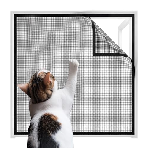 Hsyan Fenster Fliegengitter, Katzensicher Katzengitter Fenster Ohne Bohren Katzen Fenstergitter Stabil für Alle Fenster Dachfenster, 130 * 150cm von Hsyan