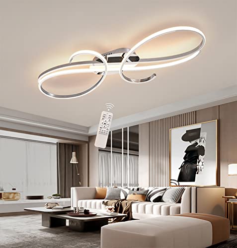 Hsyyz Deckenlampe Moderne LED Deckenleuchte Dimmbar Schlafzimmer Deckenlampe Wohnzimmerlampe mit Fernbedienung Kreative Design Esszimmer Beleuchtung,Deckenbeleuchtung Innenbeleuchtung Lampe Lichter von Hsyyz