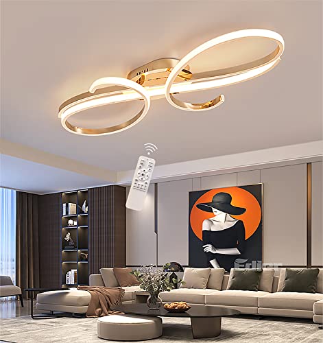 Hsyyz Deckenlampe Moderne LED Deckenleuchte Dimmbar Schlafzimmer Deckenlampe Wohnzimmerlampe mit Fernbedienung Kreative Design Esszimmer Beleuchtung,Deckenbeleuchtung Innenbeleuchtung Lampe Lichter von Hsyyz