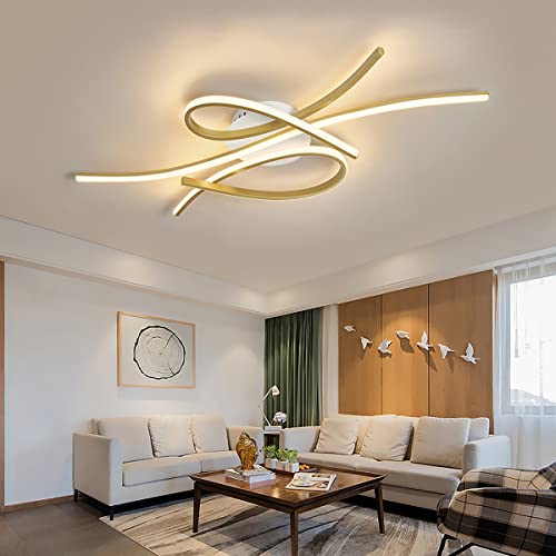 Moderne LED Deckenleuchte Dimmbar Schlafzimmer Deckenlampe Wohnzimmerlampe mit Fernbedienung Kreative Design Esszimmer Beleuchtung,Deckenbeleuchtung Innenbeleuchtung Decken Lampe Lichter Kronleuchter von Hsyyz