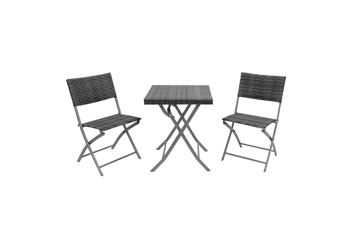 HTI-Living Sitzgruppe Tischgruppe Siggi, (Set, 3-tlg., 1 Tisch, 2 Stühle), Klapptisch Klappstühle Balkonmöbel von Hti-Living