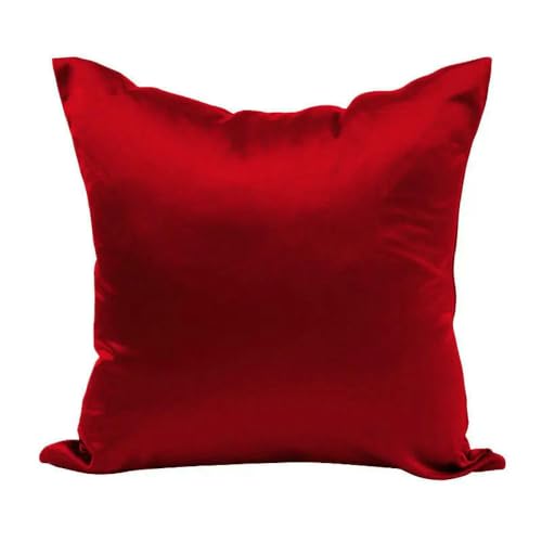 HtoxinDian 1 Stück Satin-Kissenbezug in Seidenoptik (40 x 40 cm) 45 x 45 50 x 50 (60 x 60 cm) solides, glattes Kissen für Sofa, Bett, Stuhl, Heimdekoration von HtoxinDian