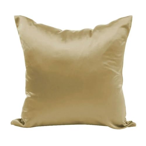 HtoxinDian 1 Stück Satin-Kissenbezug in Seidenoptik (40 x 40 cm) 45 x 45 50 x 50 (60 x 60 cm) solides, glattes Kissen für Sofa, Bett, Stuhl, Heimdekoration von HtoxinDian