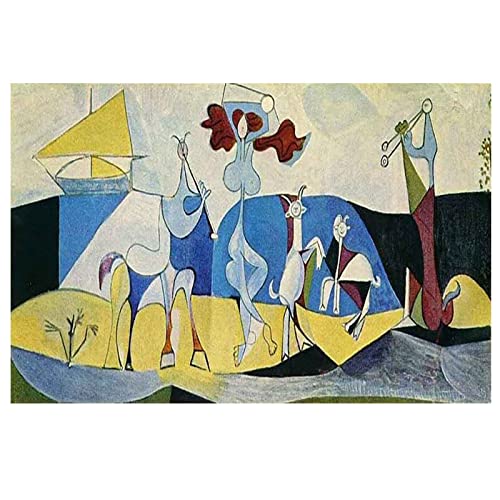 Htt-Kup-Rpp Pablo Picasso,1946 La joie de vivre,Bilder Leinwand Küche Wandbilder Wohnzimmer Moderne für Schlafzimmer Dekoration Wohnung Home Deko Kunstdruck（30x45cm） 12x18inch,Ungerahmt von Htt-Kup-Rpp