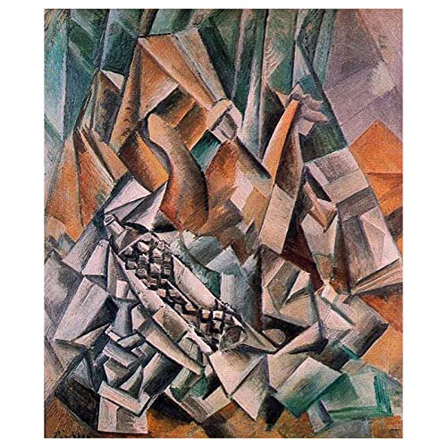 Htt-Kup-Rpp Pablo Picasso《Stillleben》Leinwandmalerei Der Kunstdruck Poster Wandbilder für Schlafzimmer Wohnzimmer Wohnkultur Kein Rahmen（40x48cm） 16x19inch,Unframed von Htt-Kup-Rpp