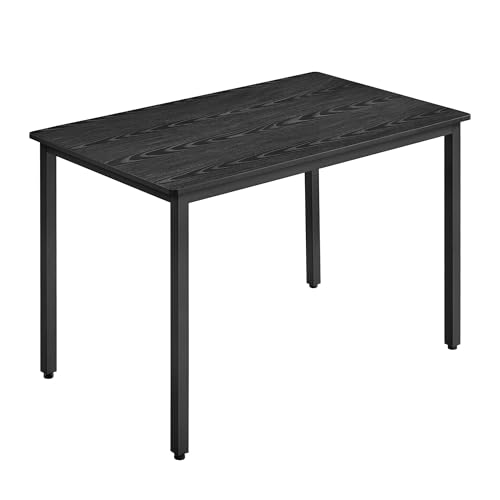 Httxyp Esstisch, Küchentisch, 70 x 110 x 77 cm, Esszimmertisch für 4 Personen, Tisch Wohnzimmer, Schreibtisch, für Esszimmer, Küche, Industrie-Design, ebenholzschwarz-Mattschwarz von Httxyp