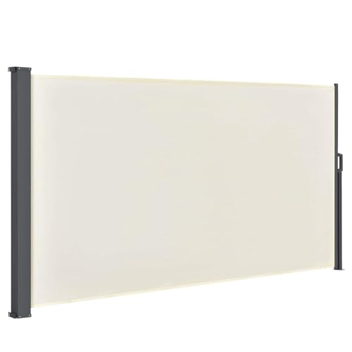 Seitenmarkise 180 x 300 cm ausziehbar Blickdicht, Sichtschutz für Balkon & Terrasse, Seitenrollo mit Wandhalterung - beige Seitenmarkise 180 x 300 cm ausziehbar Blickdicht, Sichtschutz für Balkon & Terrasse, Seitenrollo mit Wandhalterung - beige von Httxyp