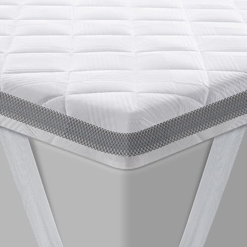 Topper 180x200cm aus 7,5cm Höhe stüzender Kaltschaumkern, atmungsaktive 3D-Netz Bezug, Bequeme Matratzentopper für Boxspringbett und unbequemem Betten Schlafsofa von Httxyp