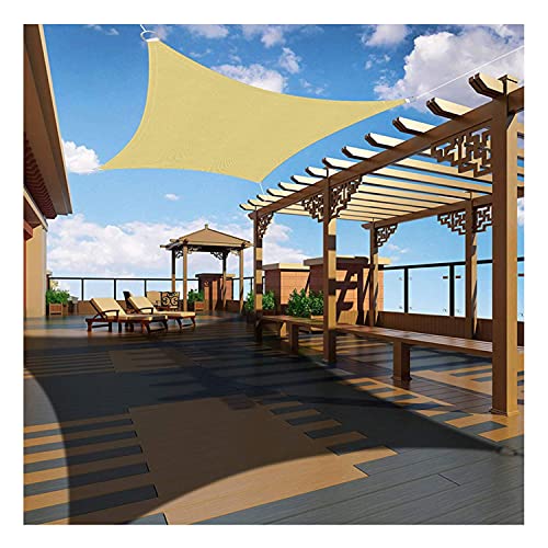 Shade Sails Sun Shade Sail Rectangle 2x3m Waterproof Sunshade Cloth Outdoor Canopy Awning Anti-UV Sunscreen Sun Shelters Garden Patio Party Yard, Easy to Install, Beige HuAnGaF von HuAnGaF