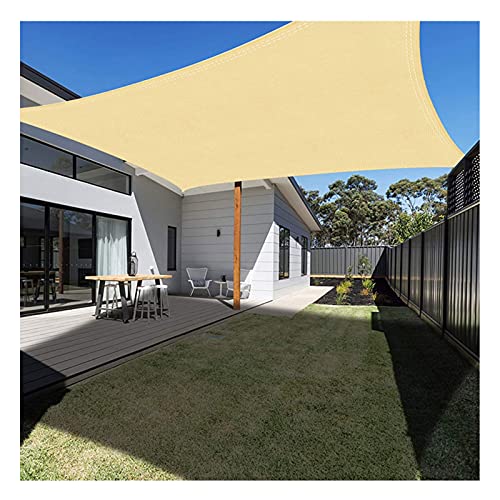 Shade Sails Sun Shade Sail Waterproof 98% UV Block Rectangle Sun Shade Canvas 2.5m X 3m Sunscreen Awning Canopy for Outdoor Garden Patio Summer Yard Party, Beige HuAnGaF von HuAnGaF