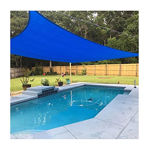 Sun Shade Sail Blue 300D Waterproof Polyester Square Rectangle Shade Sail Canopy Sunscreen Awning 98% UV Block for Patio Garden Camping Yard 2x3m 3x4m HuAnGaF von HuAnGaF