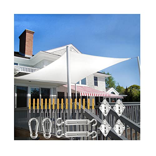 Sunshade Cover Sail Shade Sails Sunshade Cover Net Sunscreen Fabric Awning Canopy Rectangle Anti-UV Waterproof Wear-Resistance with Free Rope and Fixing Kit for Outdoor Garden Pat HuAnGaF von HuAnGaF
