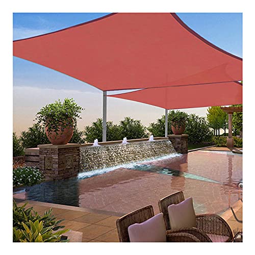 Waterproof Sun Shade Sail Canopy 3x3m 3x5m Waterproof Rectangle Square Garden Sail Sunscreen Awnings Anti-UV for Outdoor Patio Garden Swimming Pool Camping Shelters, Rust Red HuAnGaF von HuAnGaF