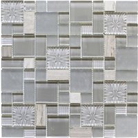 HuH Mosaik Mosaikfliese »Avantgarde«, BxL: 30 x 30 cm, Wandbelag - grau HuH Mosaik Mosaikfliese »Avantgarde«, BxL: 30 x 30 cm, Wandbelag - grau von HuH Mosaik