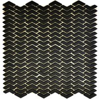 HuH Mosaik Mosaikfliese »Cuba«, BxL: 29,5 x 29 cm, Wandbelag/Bodenbelag - schwarz HuH Mosaik Mosaikfliese »Cuba«, BxL: 29,5 x 29 cm, Wandbelag/Bodenbelag - schwarz von HuH Mosaik