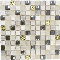 HuH Mosaik Mosaikfliese »HQ«, BxL: 30 x 30 cm, Wandbelag - grau von HuH Mosaik