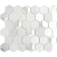HuH Mosaik Mosaikfliese »Hexa«, BxL: 30 x 26 cm, Wandbelag - weiss HuH Mosaik Mosaikfliese »Hexa«, BxL: 30 x 26 cm, Wandbelag - weiss von HuH Mosaik