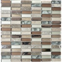 HuH Mosaik Mosaikfliese »Night«, BxL: 30,4 x 29,8 cm, Wandbelag - braun HuH Mosaik Mosaikfliese »Night«, BxL: 30,4 x 29,8 cm, Wandbelag - braun von HuH Mosaik