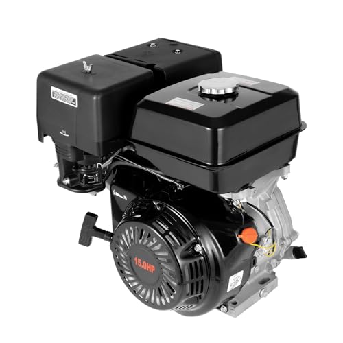 15 PS 4-takt Benzinmotor, Go-Karts Motor Einzylinder Standmotor, 9.7KW 420CC 3600U/Min, Tragbarer Antriebsmotor mit Ölmangelschutzfunktion für Pumpenmaschinen, Mikrotillern, Reinigungsmaschinen von HuKaiL