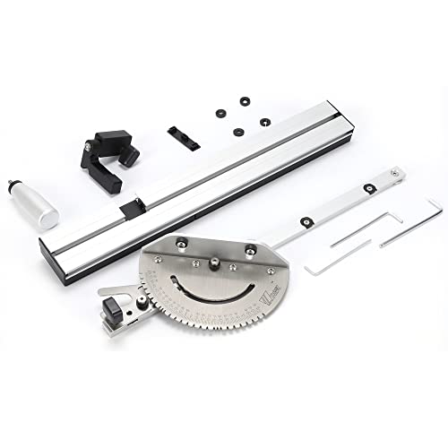 HuKaiL 450mm Gehrungslehre für Tischkreissäge, Miter Gauge für Standard-Gehrungsstange Dimension ca 9.5mm x 19mm, Gehrungsanschlag Holzbearbeitungswerkzeug Kit für Werkzeuge, Heimwerkerzubehör von HuKaiL