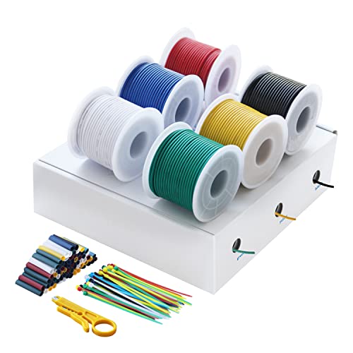 22 AWG 0,35mm² Silikon Elektronik Elektrischer Draht Kabel kit 6 Farbe Spule 8 Meter Each 22 awg draht verzinntes kupfer litzen Für DIY RC-Flugzeuge Lampen Haushaltsgeräte Messgeräte usw. von HuLuWa