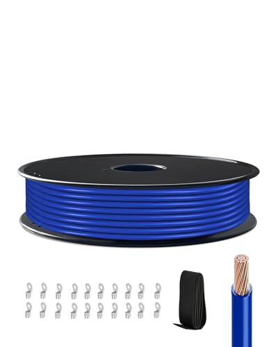 H07V-K 1,5 mm² Installationsdraht Blau 50m | Feindrähtiger PVC-isolierter Kupfer-Schaltdraht für Elektroinstallationen, Schaltschrankverdrahtung und Beleuchtungsanlagen, VDE-geprüft von HuLuWa