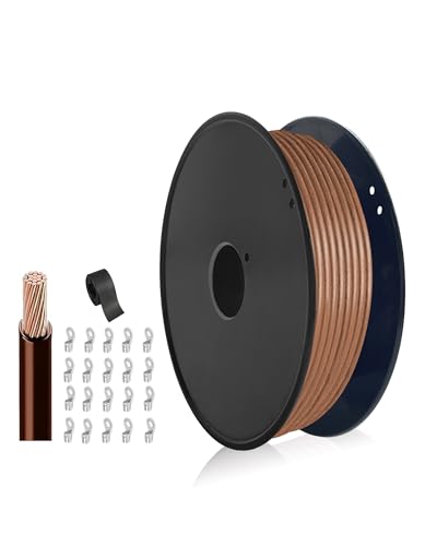H07V-K Aderleitung 1,5 mm² Braun 50m | Schaltdraht Flexibel PVC-Isoliert Kupferlitze für Stromkabel Elektroanschluss von HuLuWa