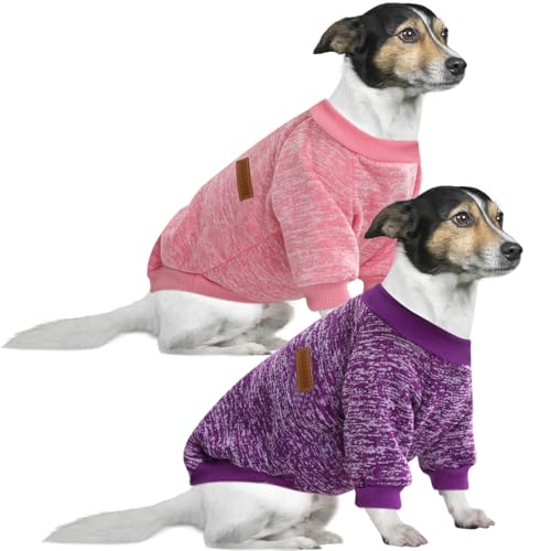 HuaLiSiJi 5XL Hundepullover Grosse Hunde Sweatshirt Kapuzenpullis für Große Hunde, Warm und Leicht, Mit Einer Weichen Textur, Elastizität Leicht zu Tragen (Pink+Lila) von HuaLiSiJi