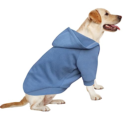 HuaLiSiJi Hoodie Hund Groß Hundepullover Grosse Hunde Hundepullover Labrador, Warm und Leicht, Mit Einer Weichen Textur, Leicht zu Tragen und Hellen Farben (5XL, Haze Blue) von HuaLiSiJi