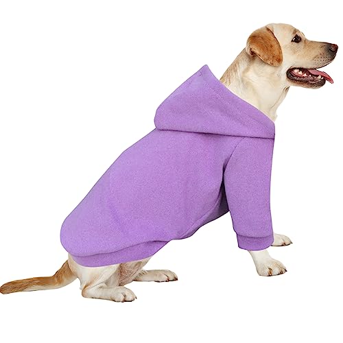 HuaLiSiJi Hoodie Hund Groß Hundepullover Grosse Hunde Hundepullover Labrador, Warm und Leicht, Mit Einer Weichen Textur, Leicht zu Tragen und Hellen Farben (5XL, Lila) von HuaLiSiJi