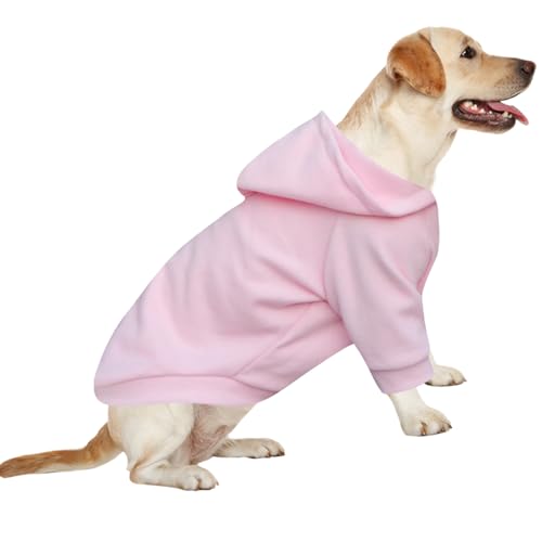 HuaLiSiJi Hoodie Hund Groß Hundepullover Grosse Hunde Hundepullover Labrador, Warm und Leicht, Mit Einer Weichen Textur, Leicht zu Tragen und Hellen Farben (5XL, Rosa) von HuaLiSiJi
