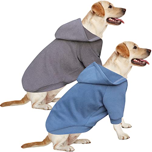 HuaLiSiJi Hunde Hoodie Groß Hundepullover Grosse Hunde Hundepullover Groß, Warm und Leicht, Mit Einer Weichen Textur, Leicht zu Tragen und Hellen Farben (4XL, Grau+Haze Blue) von HuaLiSiJi