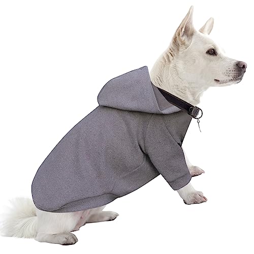 HuaLiSiJi Hunde Kapuzenpulli Groß Hundepullover Grosse Hunde Hundepullover Groß, Warm und Leicht, Mit Einer Weichen Textur, Leicht zu Tragen und Hellen Farben (4XL, Grau) von HuaLiSiJi