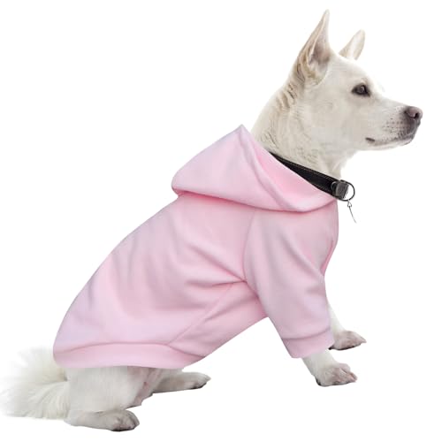 HuaLiSiJi Hunde Hoodie Kapuzenpullis für Hunde - Warm und Leicht, Mit Einer Weichen Textur, Leicht zu Tragen und Hellen Farben (XL, Rosa) von HuaLiSiJi