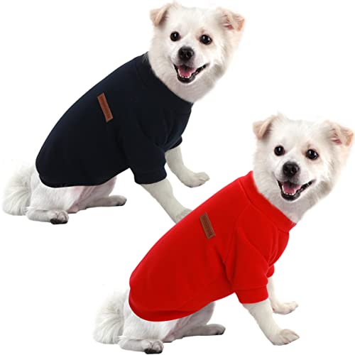 HuaLiSiJi Hundepullover Fleece Kleine Hunde Hoodie Chihuahua Kleidung Hundepullover Chihuahua Hunde Sweatshirt, Warm und Leicht, mit Einer Weichen Textur, Leicht zu Tragen (3XL, Rot+Schwarz) von HuaLiSiJi