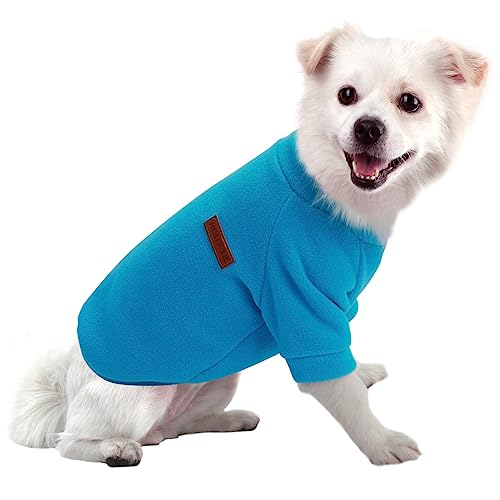 HuaLiSiJi Hundepullover Fleece Kleine Hunde Hoodie Chihuahua Kleidung Hundepullover Chihuahua Hunde Sweatshirt, Warm und Leicht, mit Einer Weichen Textur, Leicht zu Tragen (S, Blau) von HuaLiSiJi