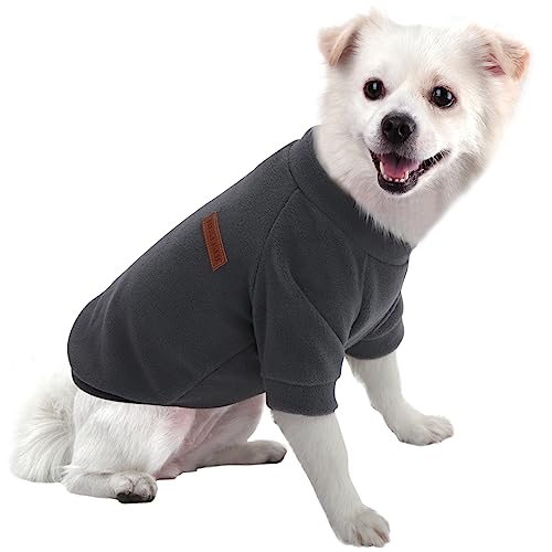 HuaLiSiJi Hundepullover Fleece Kleine Hunde Hoodie Chihuahua Kleidung Hundepullover Chihuahua Hunde Sweatshirt, Warm und Leicht, mit Einer Weichen Textur, Leicht zu Tragen (S, Grau) von HuaLiSiJi