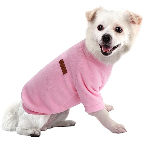 HuaLiSiJi Hundepullover Fleece Hundepullover Groß Hunde Sweatshirt, Warm und Leicht, Mit Einer Weichen Textur, Leicht zu Tragen und Hellen Farben (S, Rosa) von HuaLiSiJi