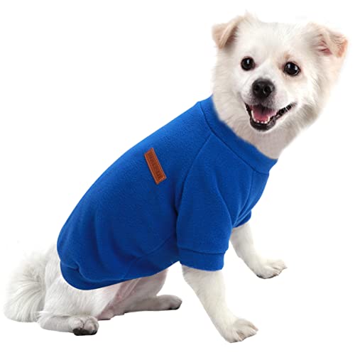 HuaLiSiJi Hundepullover Fleece Hundepullover Kleine Hunde Warm Hunde Sweatshirt, Warm und Leicht, Mit Einer Weichen Textur, Leicht zu Tragen und Hellen Farben (XL, Dark Blau) von HuaLiSiJi