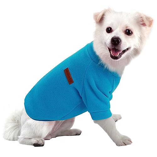 HuaLiSiJi Hundepullover Fleece Hundepullover Kleine Hunde Warm Hunde Sweatshirt, Warm und Leicht, Mit Einer Weichen Textur, Leicht zu Tragen und Hellen Farben (XL, Blau) von HuaLiSiJi