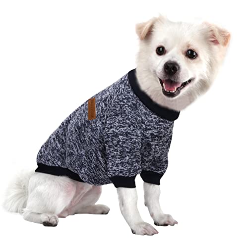 HuaLiSiJi Hundepullover Grosse Hunde Hundepullover Französische Bulldogge, Warm und Leicht, Mit Einer Weichen Textur, Elastizität Leicht zu Tragen (Navy Blau, 3XL) von HuaLiSiJi