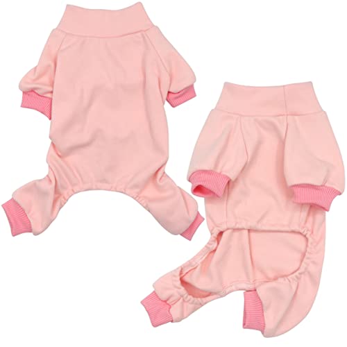 HuaLiSiJi Hundepyjama Kleine Hunde,Elastisch und Bequem Weich und Warm Einfach an und Auszuziehen für Kleine und Mittelgroße Hunde Geeignet (XL, Rosa) von HuaLiSiJi