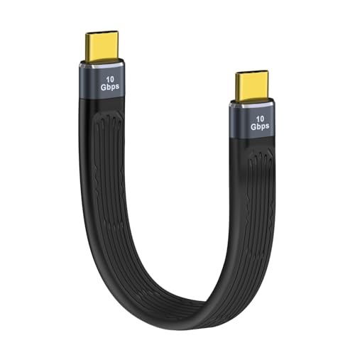 HuaLiSiJi USB C 3.1 Kabel Kurz USB C Kabel Männlich auf Männlich PD 60W Typ C Ladekabel 10Gbps Datenübertragung für Typ C Phone, Tablets (Stecker, 13 cm) von HuaLiSiJi