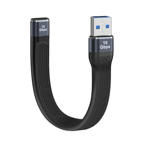 HuaLiSiJi USB C Buchse auf USB 3.0 Stecker Kabel 5A 20V 100W Adapter Kabel Typ A 3.0 Stecker auf Typ C Buchse 10 Gbps ​​Datenübertragung für Flash Laufwerk, Handy (13.5 cm) von HuaLiSiJi