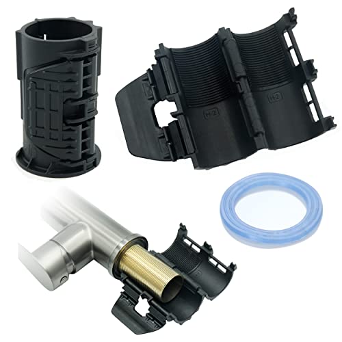 HuaLiSiJi Wasserhahn Befestigung Wasserhahnhalterung Wasserhahn Adapter Zubehör Installation Tool, Wasserhahn Befestigungswerkzeug Passt Perfekt an Hahn und Becken (Schwarz) von HuaLiSiJi